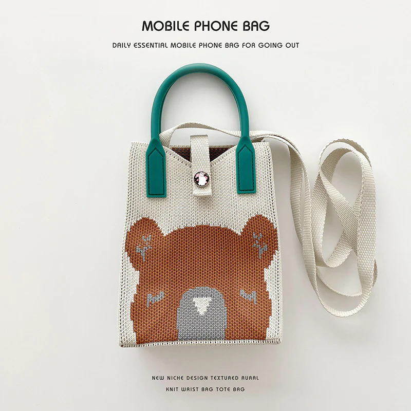 Bear Mini Crossbody Knitted Bag - Image 4