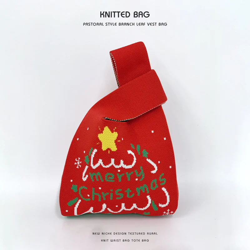 Christmas Cute Knitted Candy Bag Crossbody Handbag - Image 9