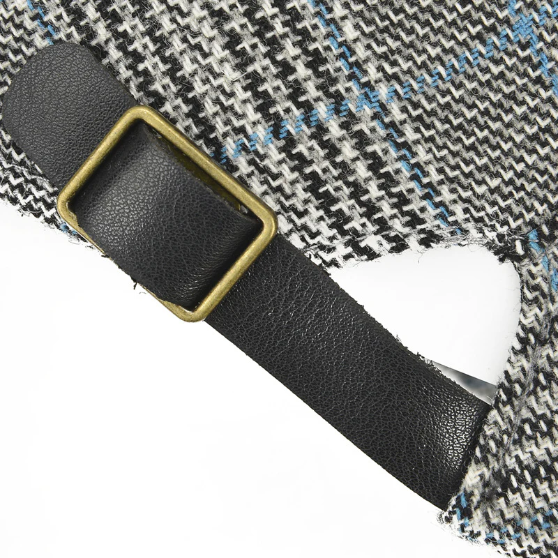 Plaid fashionable and comfortable beret men's and women's same cap - Image 4