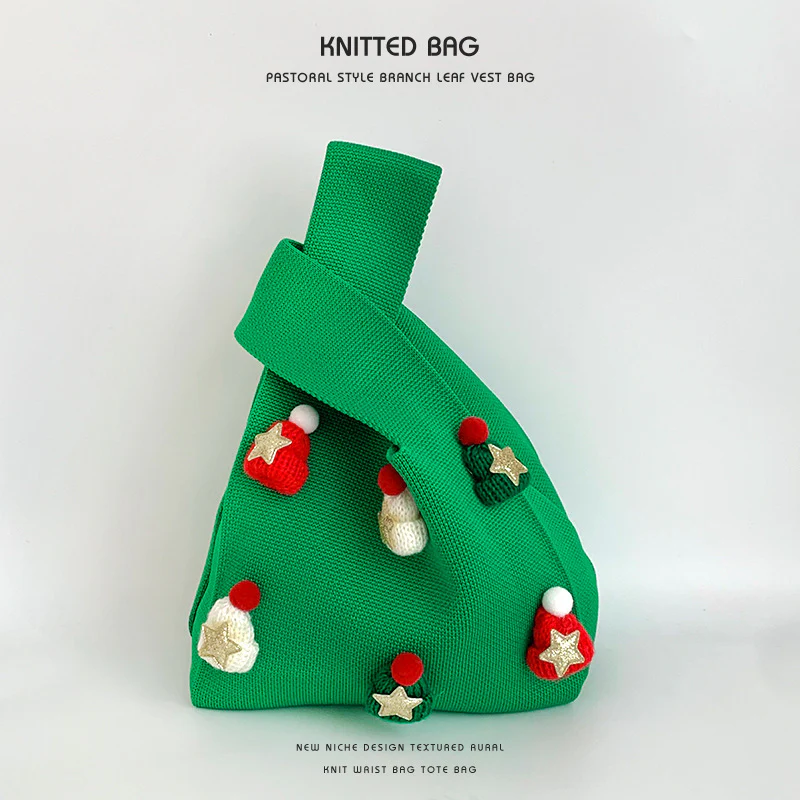 Handmade Christmas hat cute knitted wrist bag - Image 20