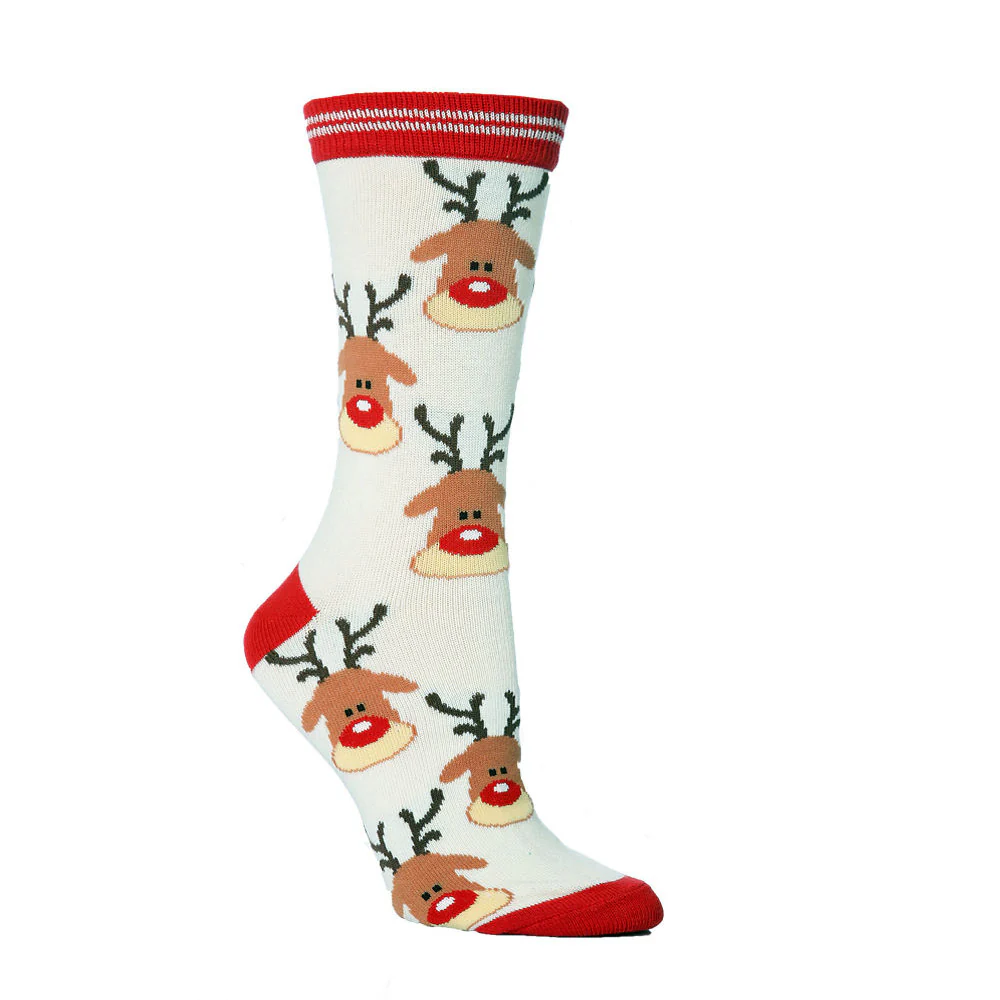 Christmas stockings new elk men's and women's stockings medium tube socks - Image 4