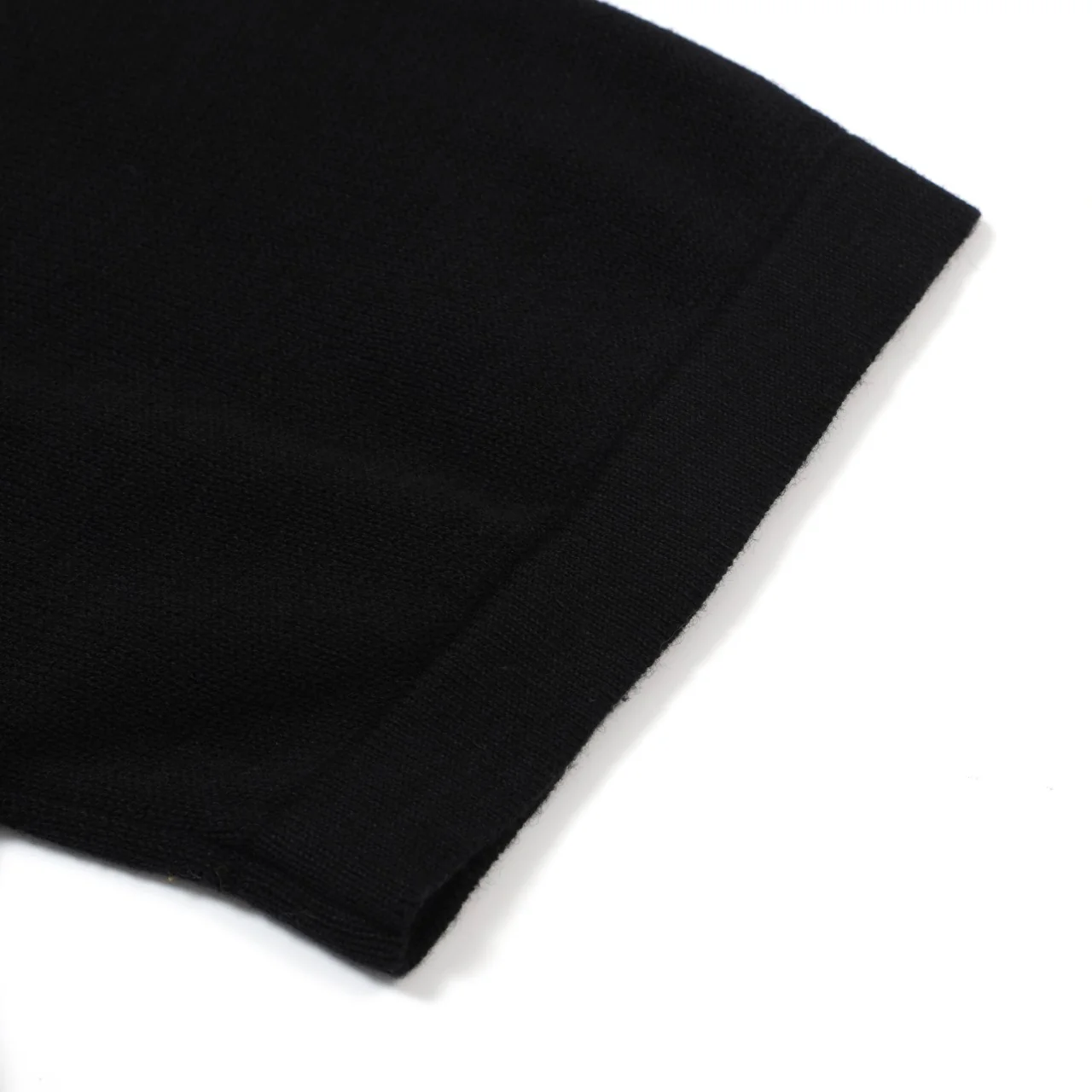 Men's 60s Mod Black & Gray Knit Button Shirt โ Diamond Chest Detail - Image 6