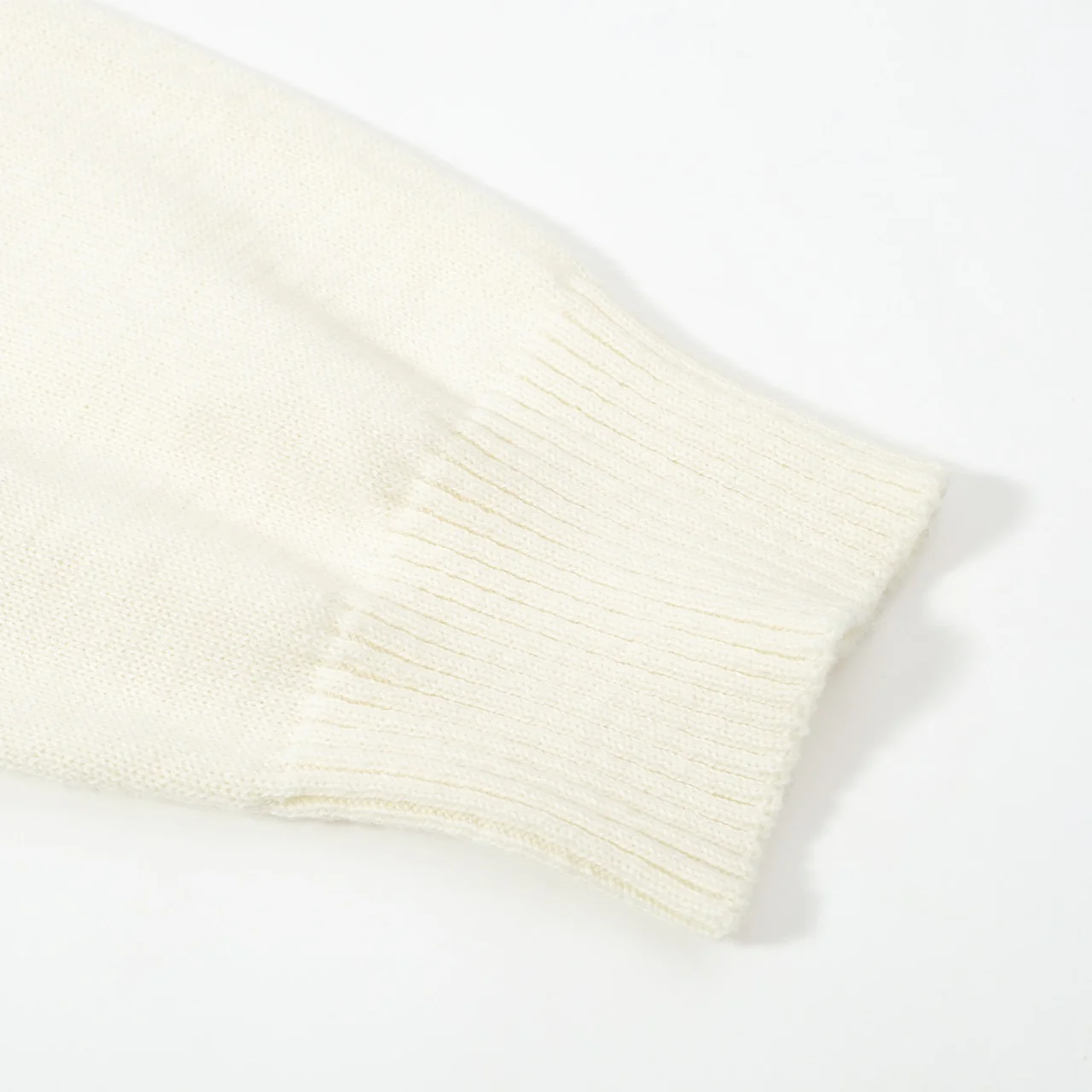 Men's 60s Mod Stripe Knit Sweater – Cream Long Sleeve Retro Pullover - Image 6