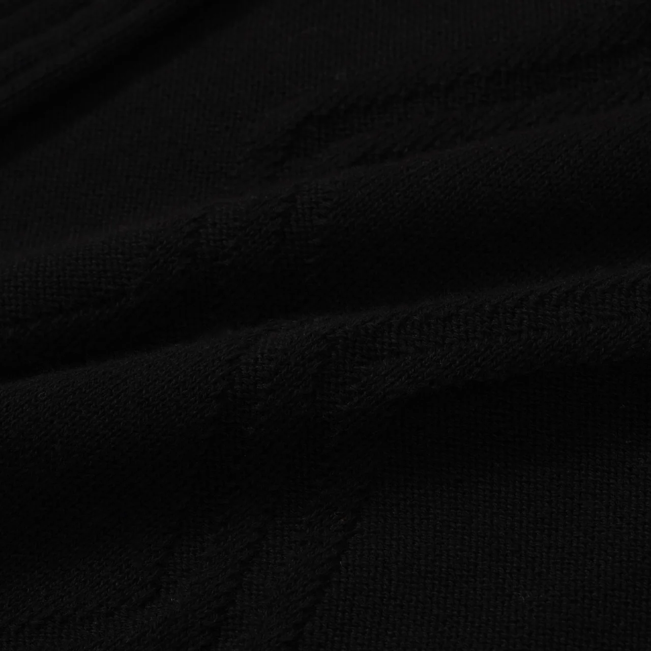 Men's Classic Black Cable Knit Polo – 60s Mod-Inspired Short Sleeve Shirt - Image 6