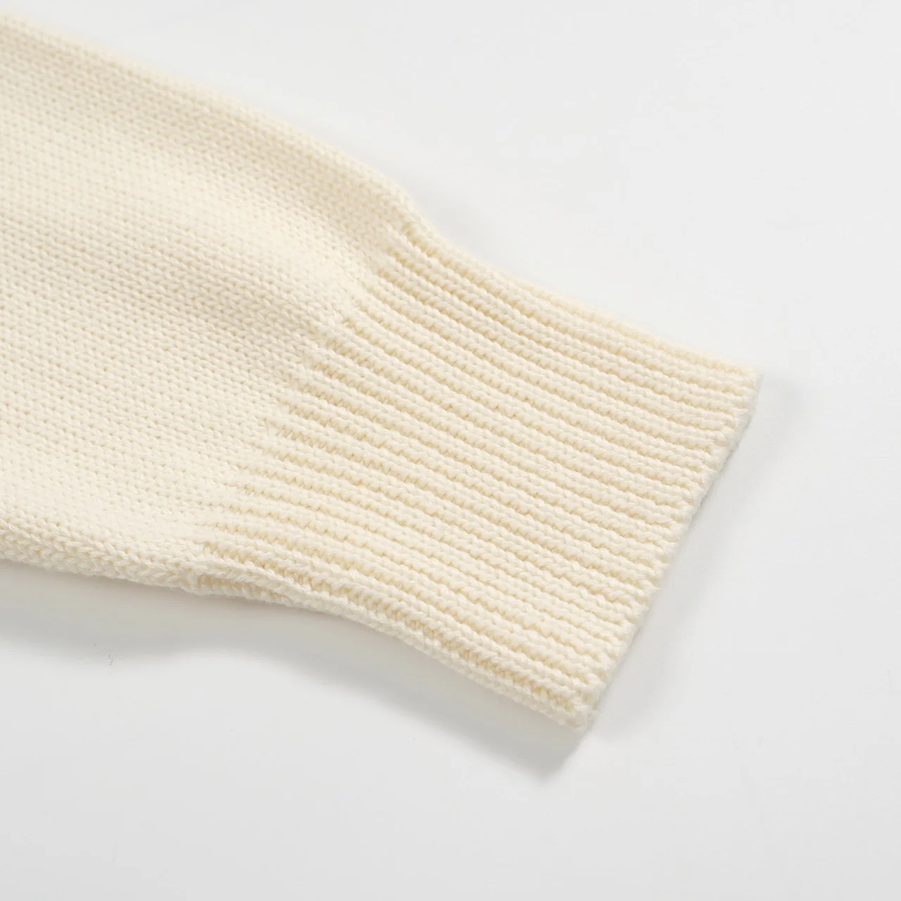 Men’s Retro Knit Sweater – Vintage Cream Pullover with French Bulldog & Glasses Graphic - Image 7