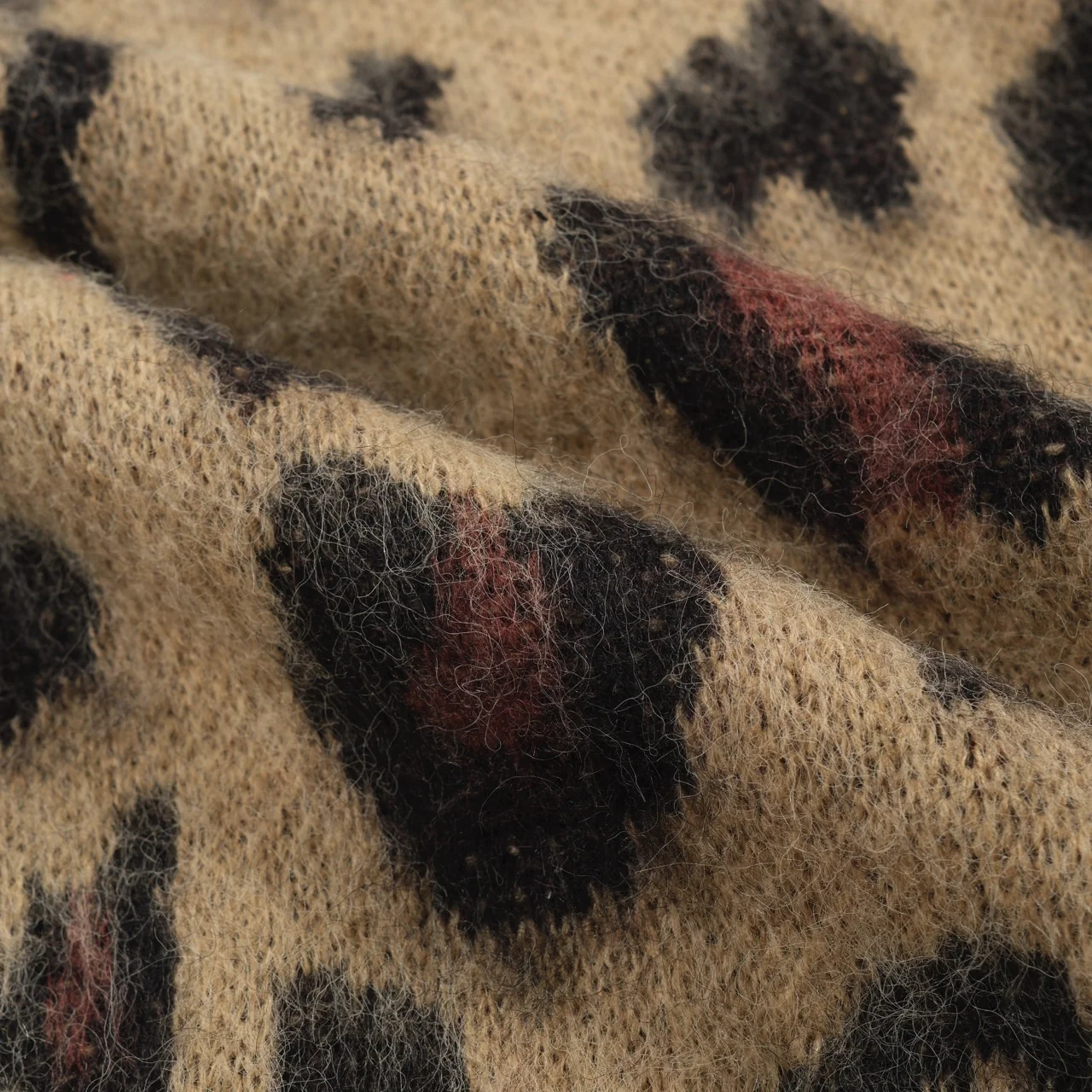 Men’s Fuzzy Leopard Print Sweater – 70s Wild Style - Image 9