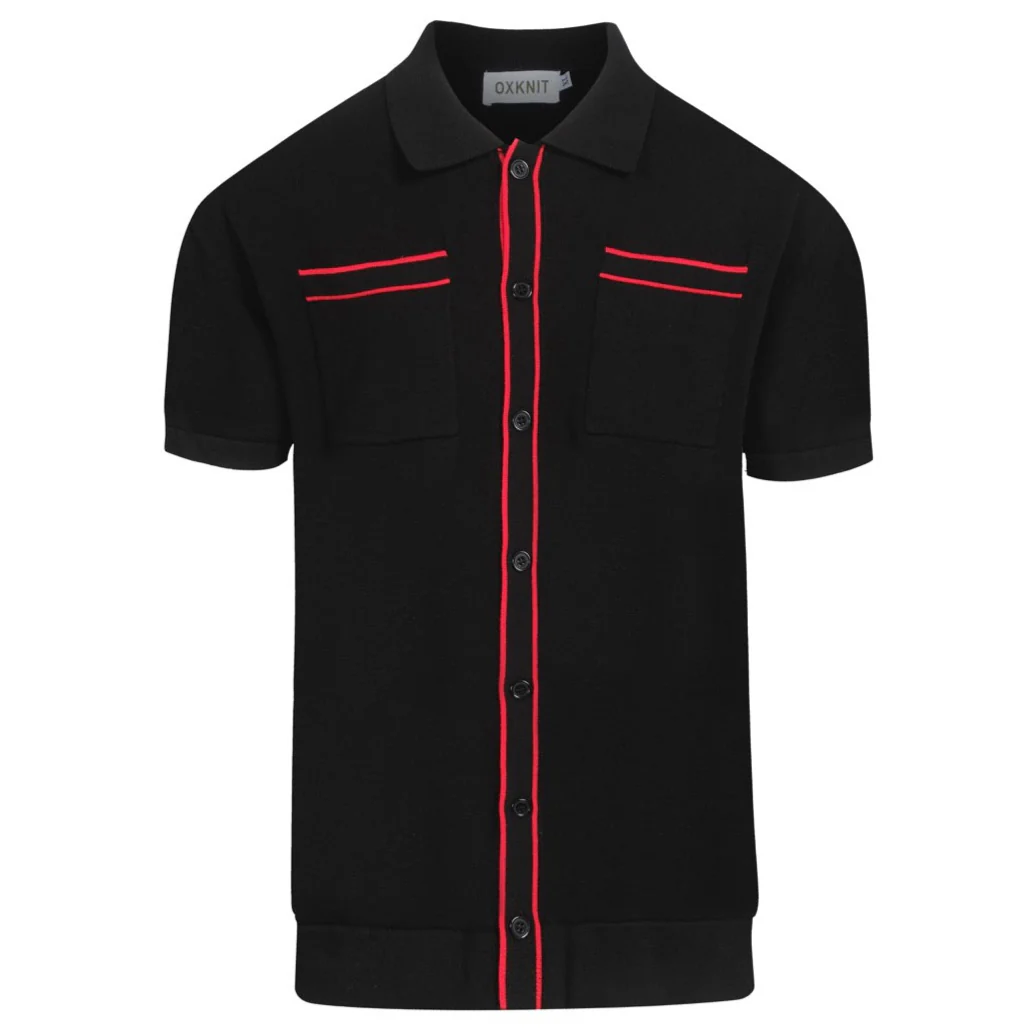 Men's black pocket knit cardigan