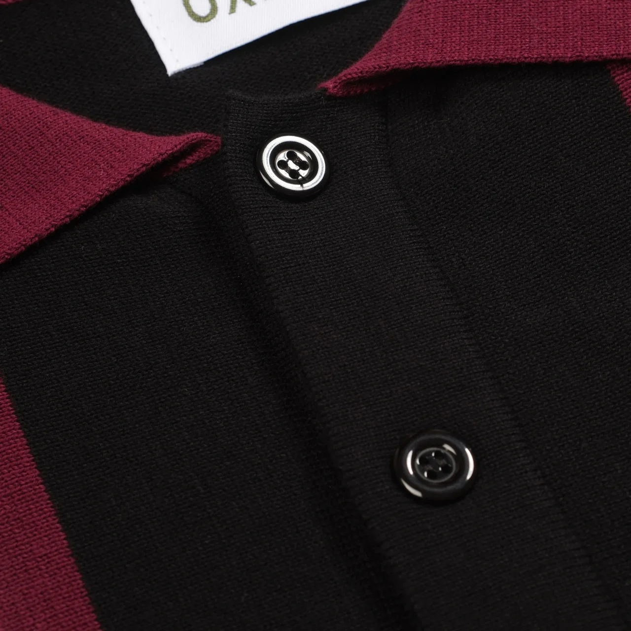 Men's black retro striped 1960s knitted cardigan - Image 5