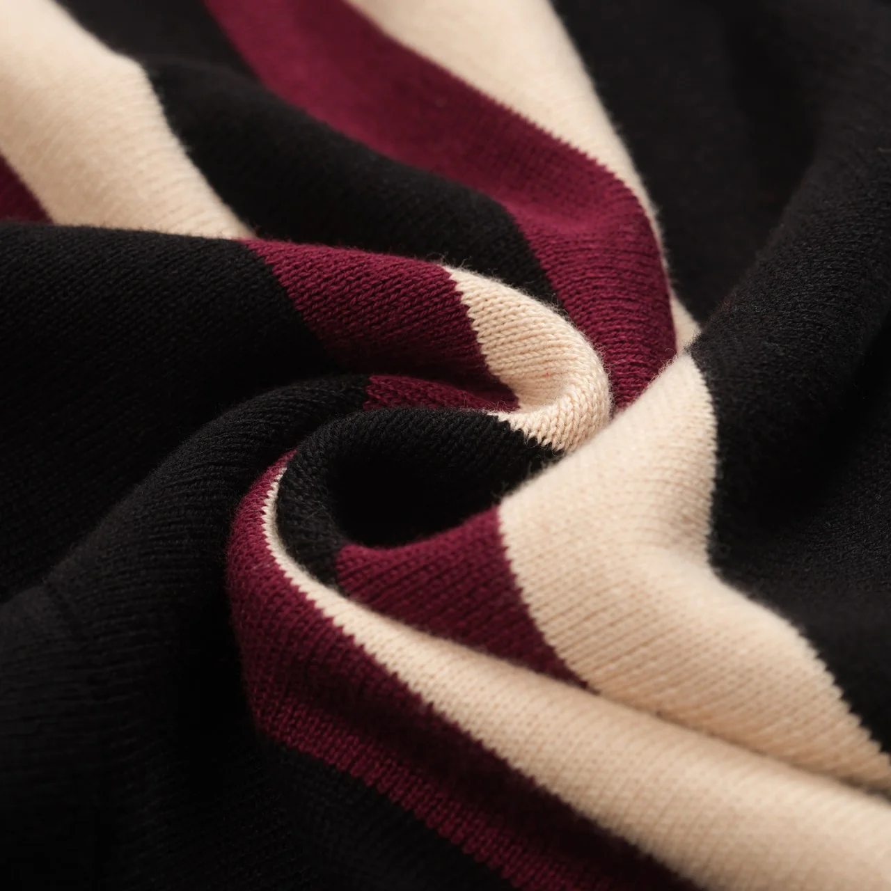 Men's black retro striped 1960s knitted cardigan - Image 8