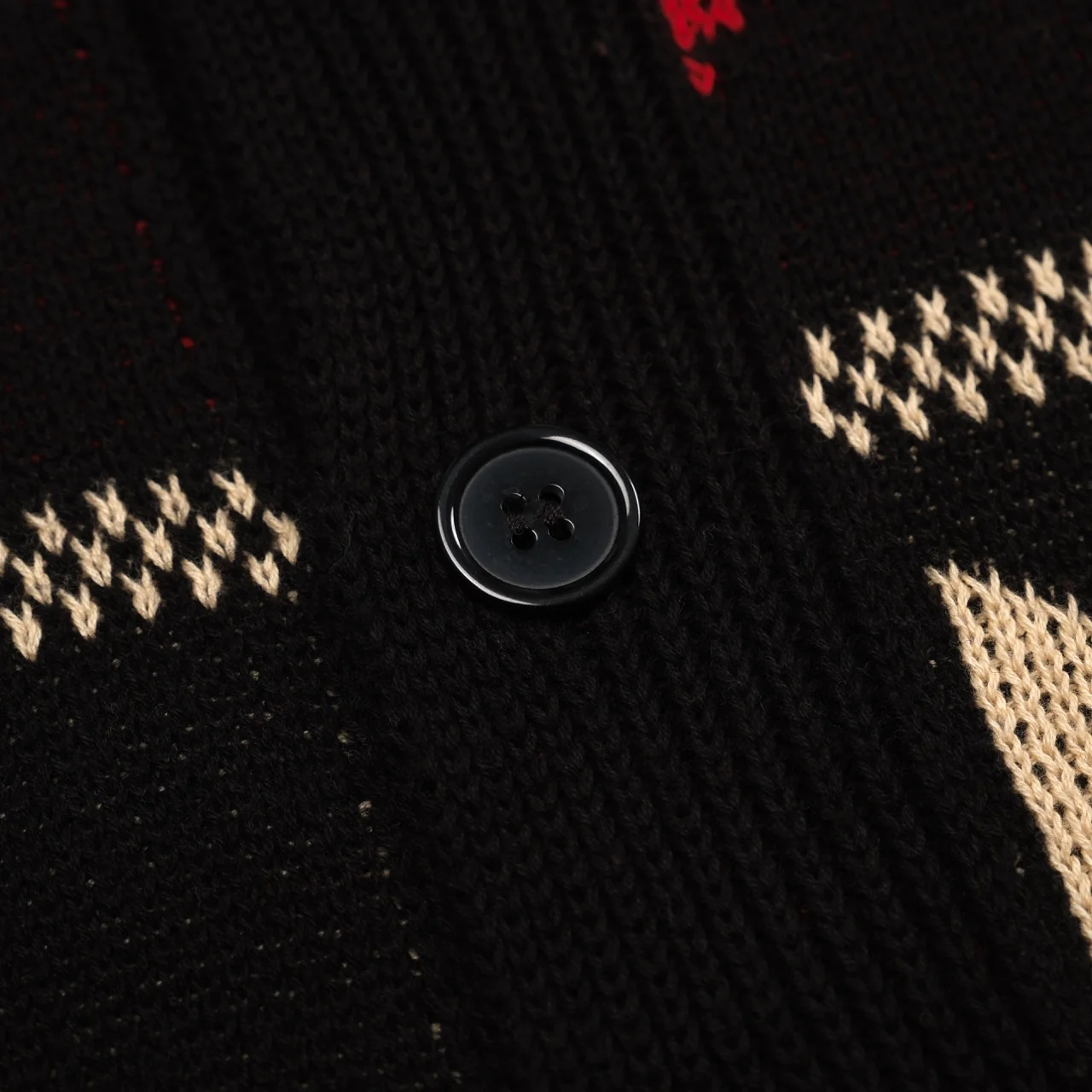 Men's black rose vintage casual knit cardigan - Image 5