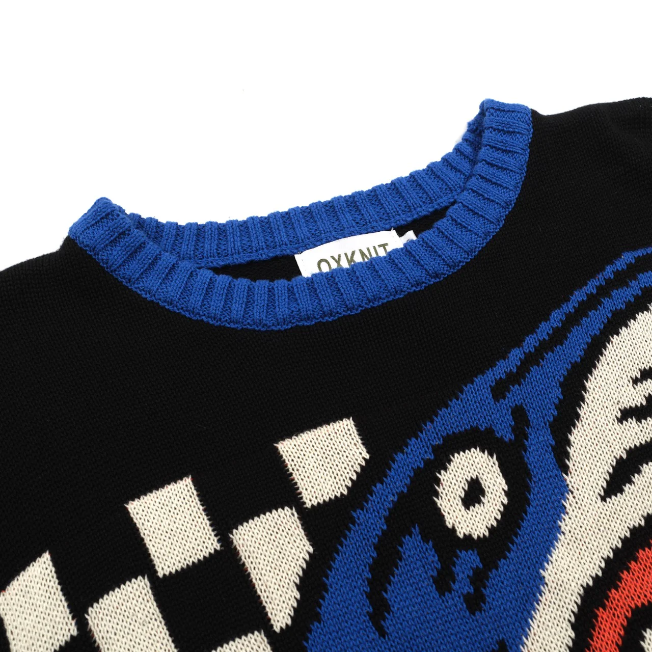 Mens black Shark vintage print jacquard knitwear - Image 4