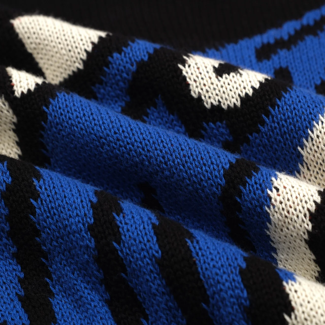 Mens black Shark vintage print jacquard knitwear - Image 8