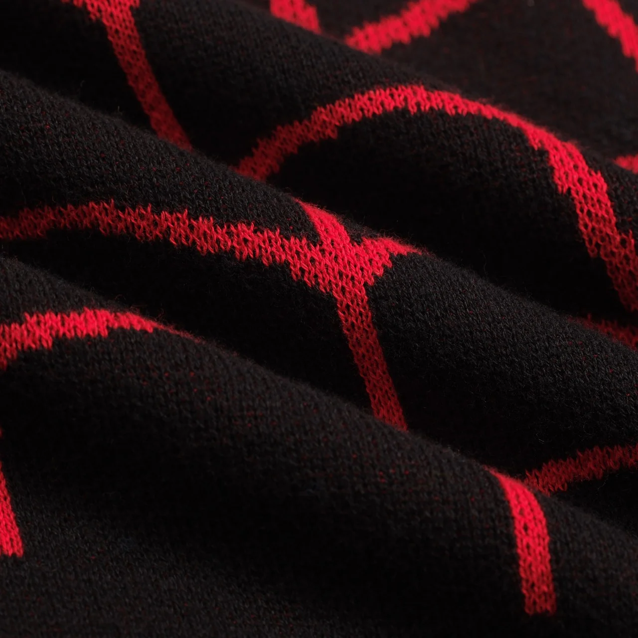 Men's black spider-web vintage striped high-neck knitwear - Image 10