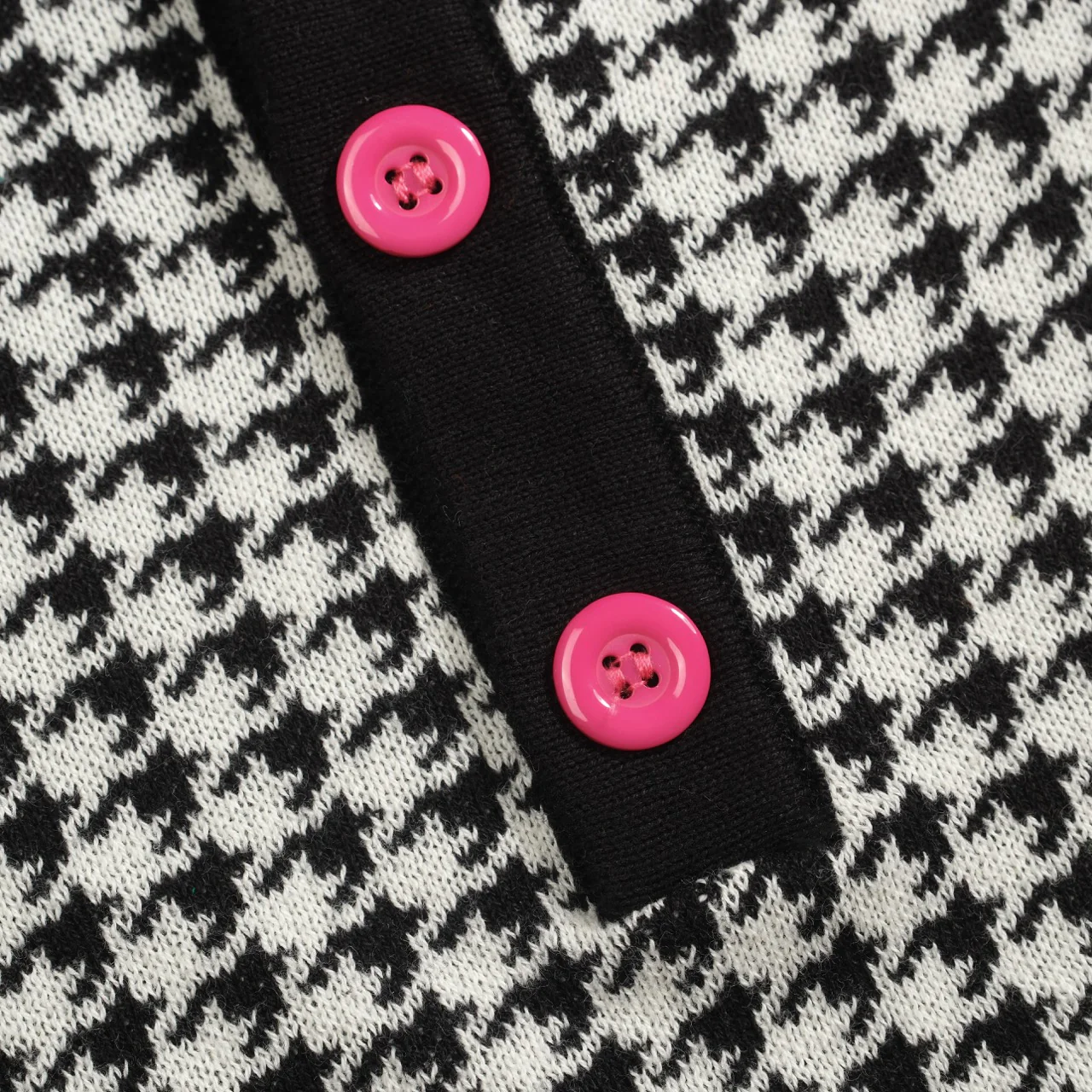 Men's black street retro knitted polo shirt - Image 5