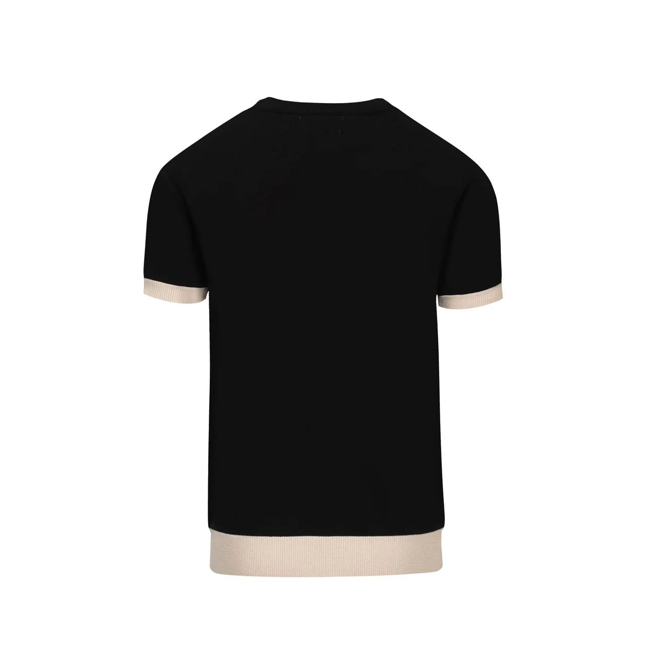Men's black vintage 1977 jacquard knit T-shirt - Image 3
