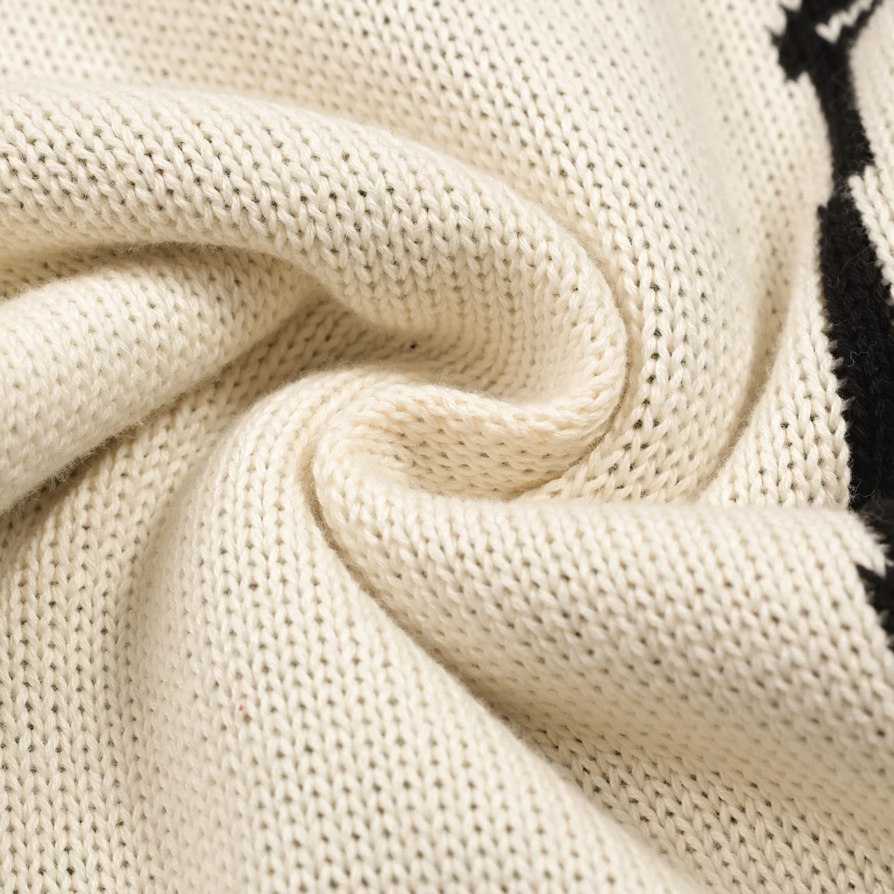 Men's black vintage pattern jacquard knitwear - Image 10