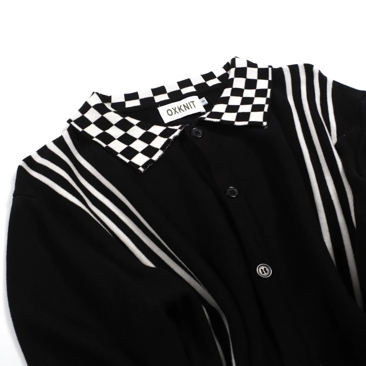 Men's black vintage striped artistic fashion street cardigan - Image 10