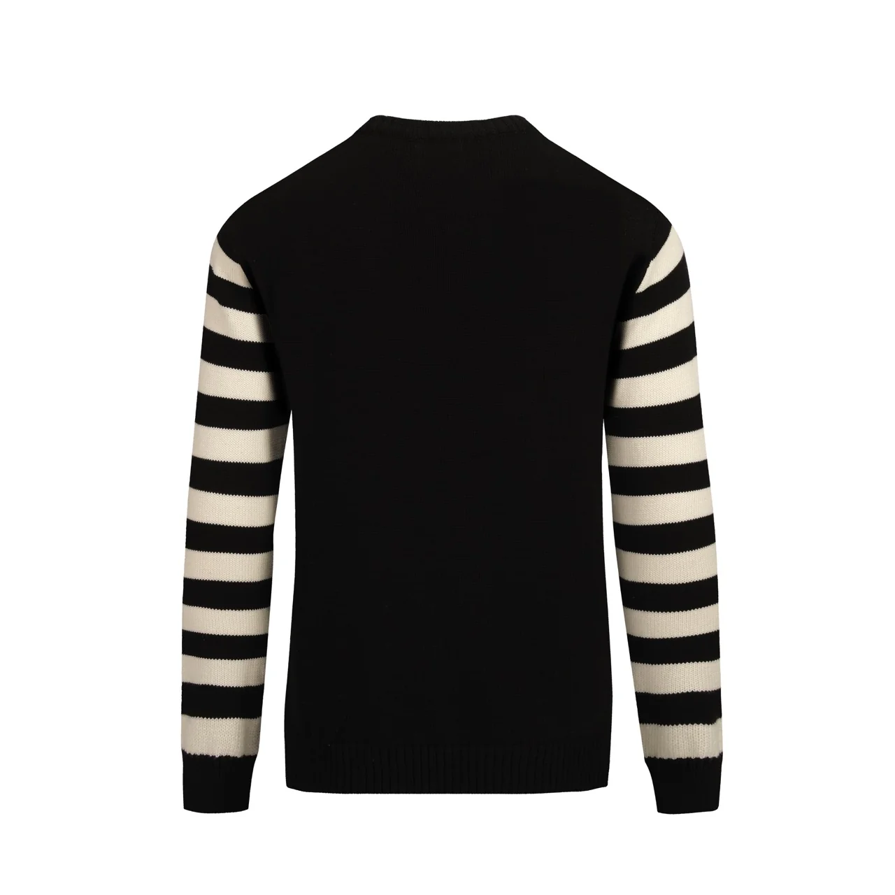 Men's black vintage striped owl jacquard knitwear - Image 3