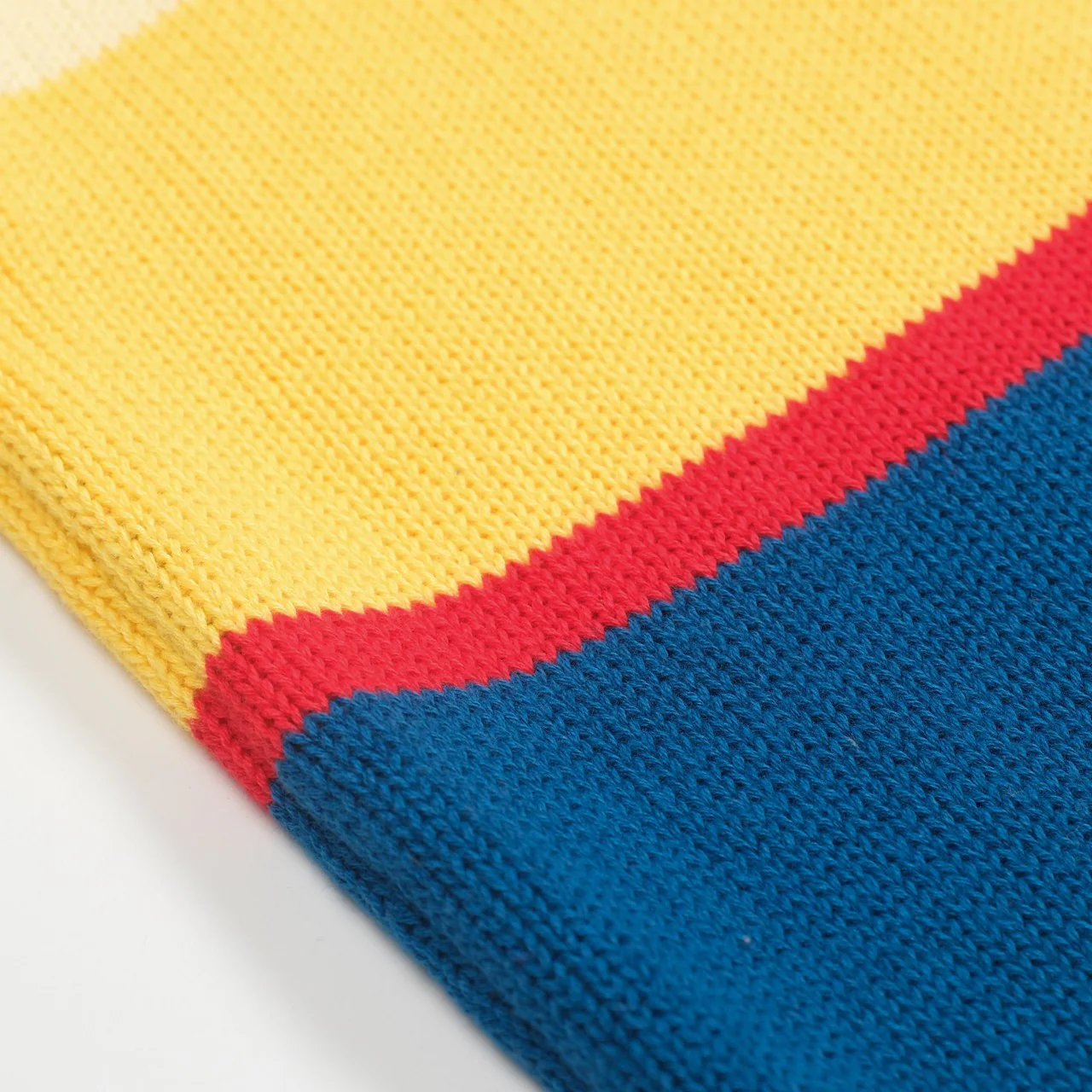 Men's blue striped retro knitted polo shirt - Image 5
