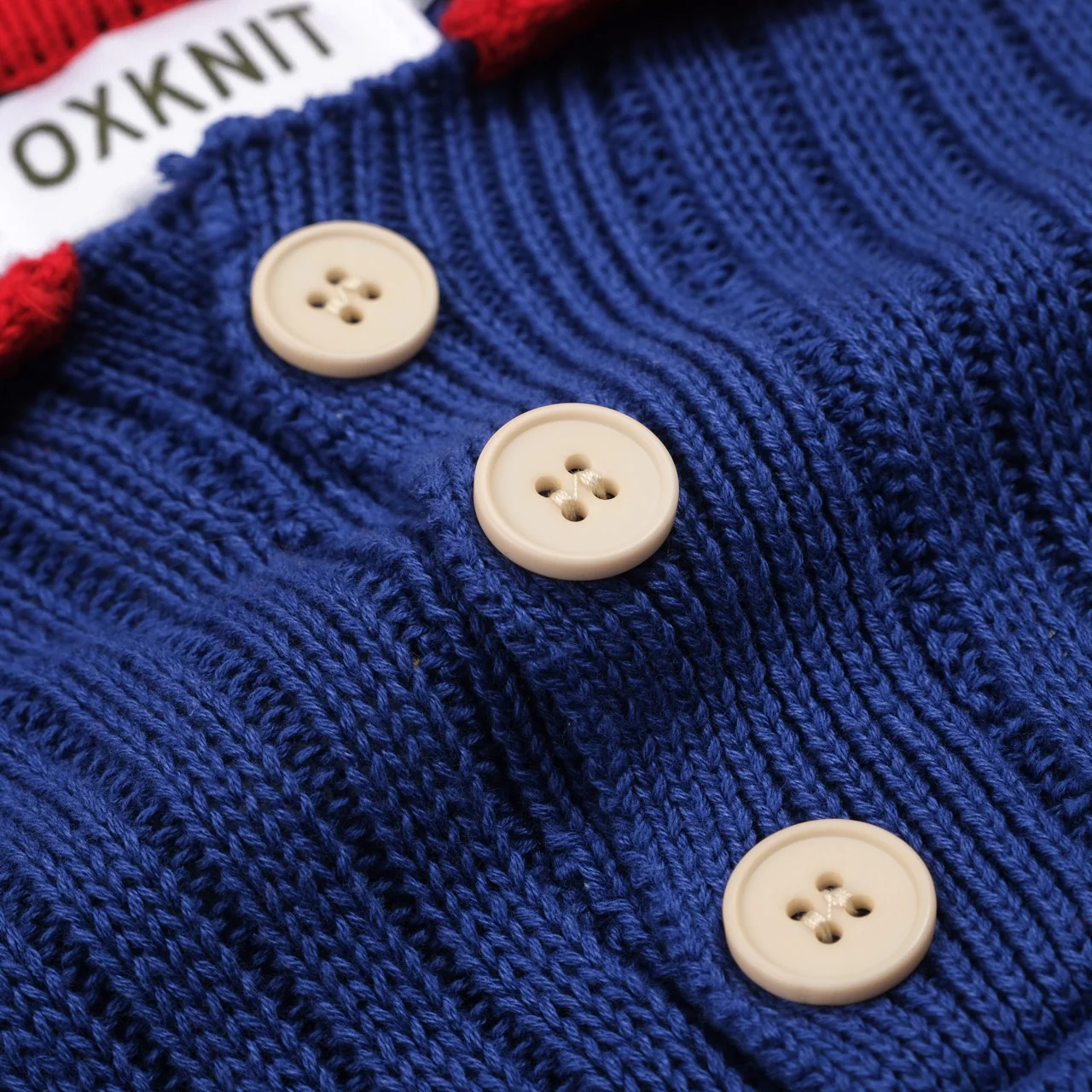 Men's blue vintage striped preppy knit polo - Image 5