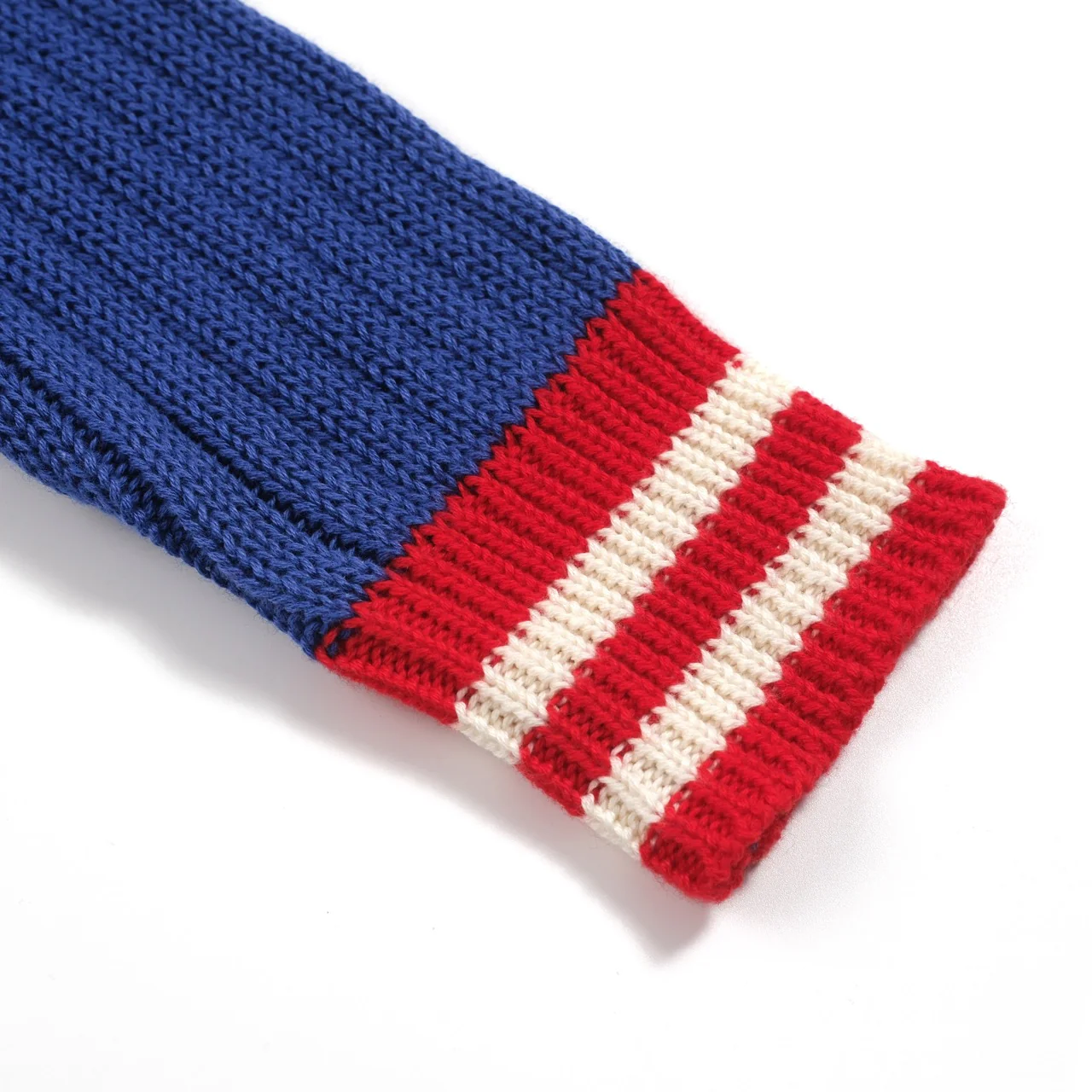 Men's blue vintage striped preppy knit polo - Image 6