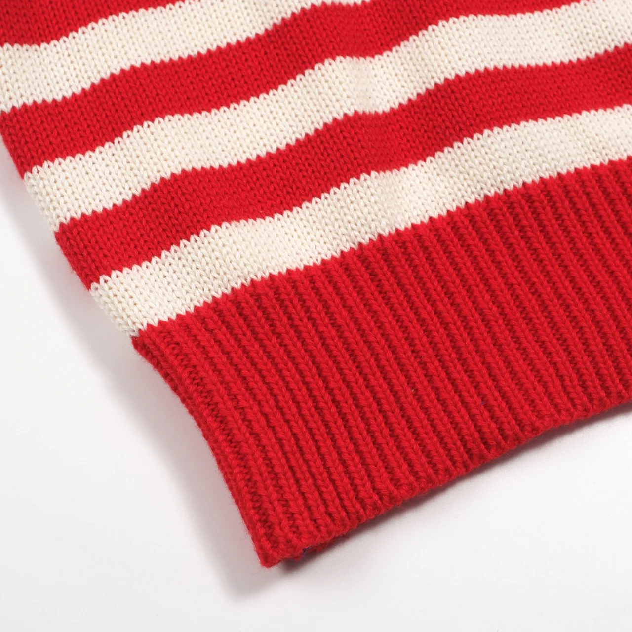 Men's blue vintage striped preppy knit polo - Image 8