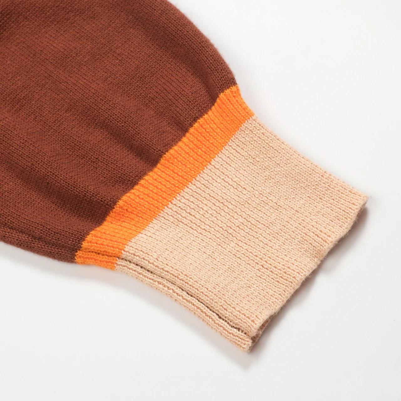Mens brown 1960s striped polo knitwear - Image 6