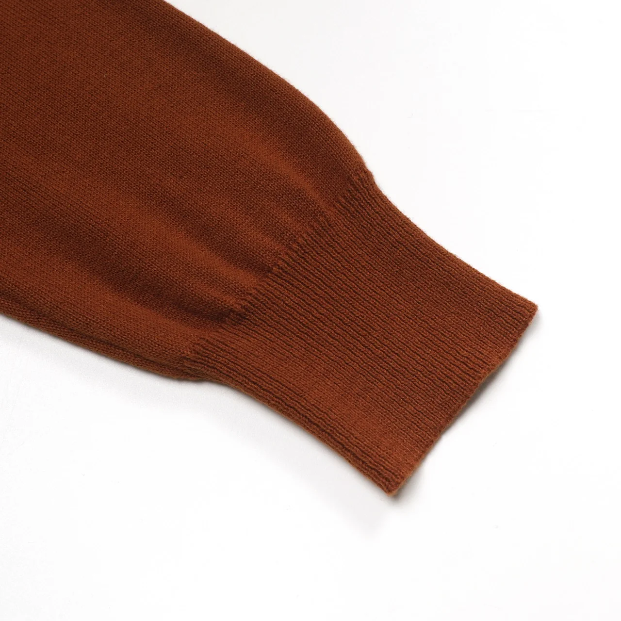 Men's brown striped pocket V-neck knitted polo shirt - Image 7