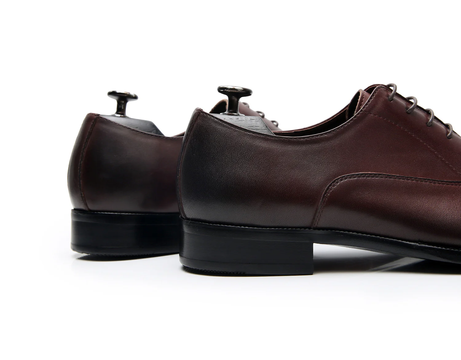Men's business leather shoes leather shoes coffee brown pointed oxfords - Image 10