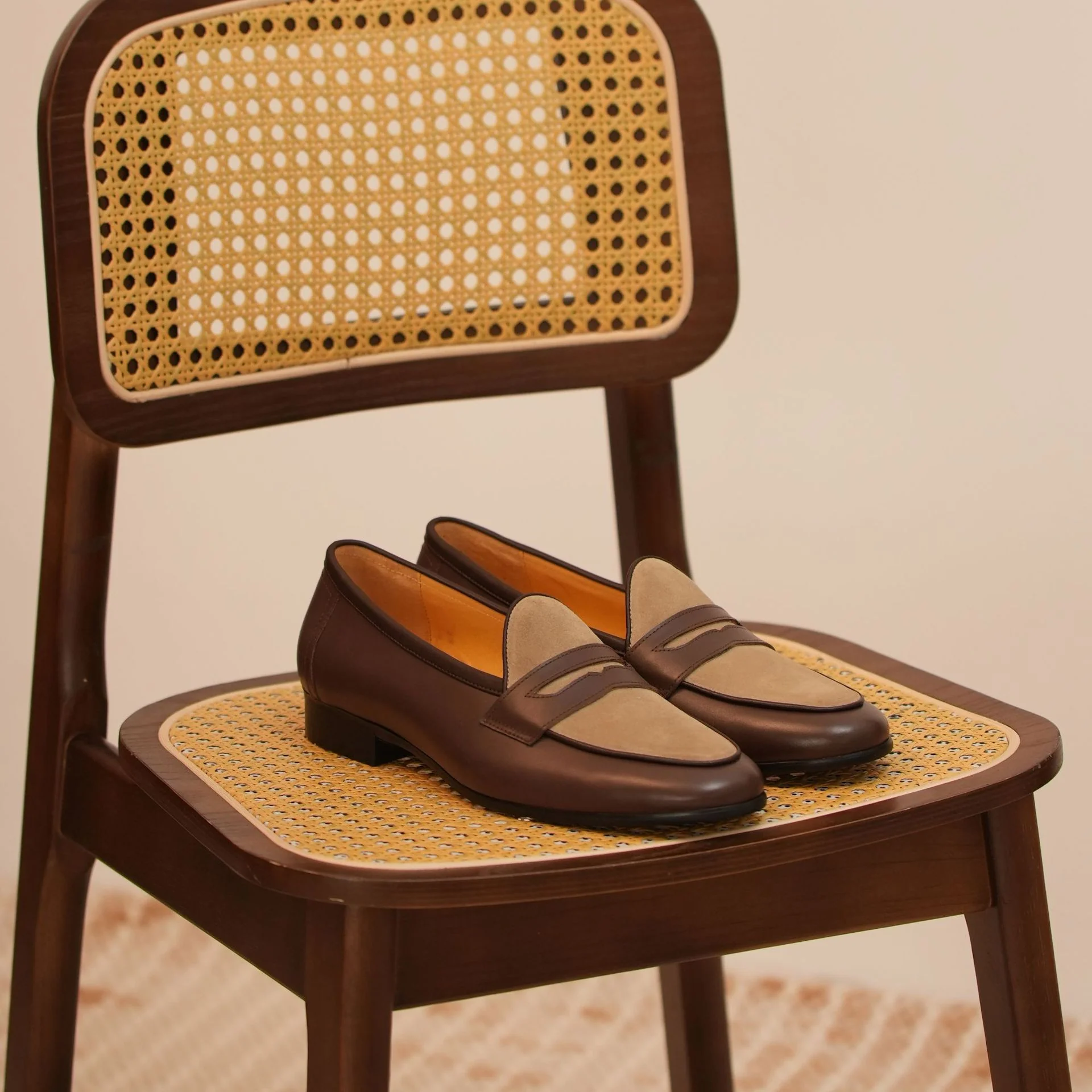 Men's casual versatile height-increasing color-matching loafers - Image 3