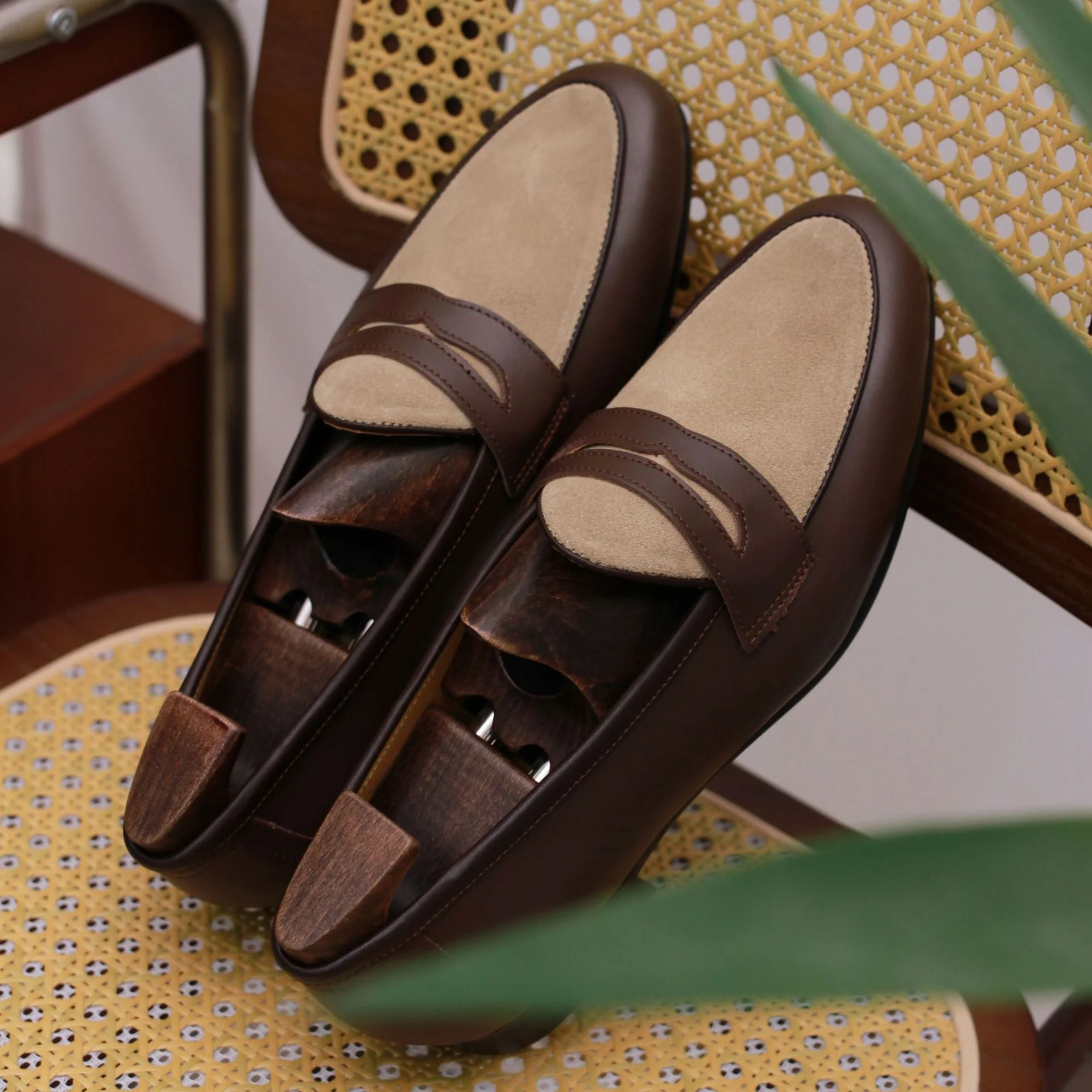 Men's casual versatile height-increasing color-matching loafers - Image 4