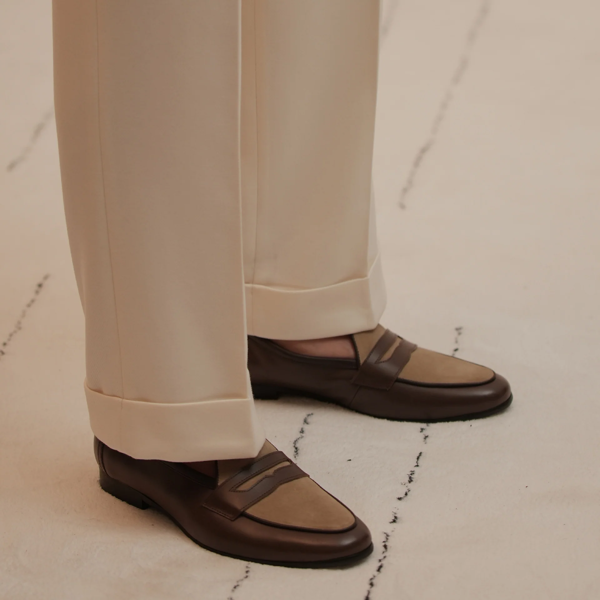Men's casual versatile height-increasing color-matching loafers - Image 5
