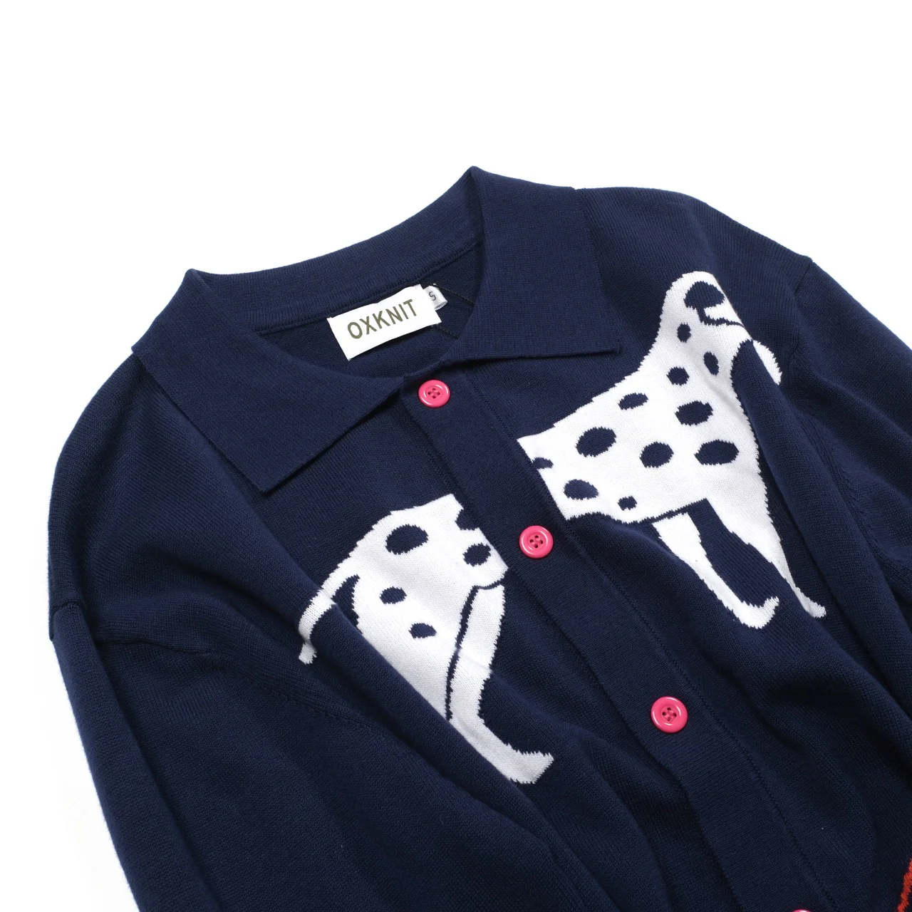 Men's dark blue dachshon vintage casual knit cardigan - Image 11