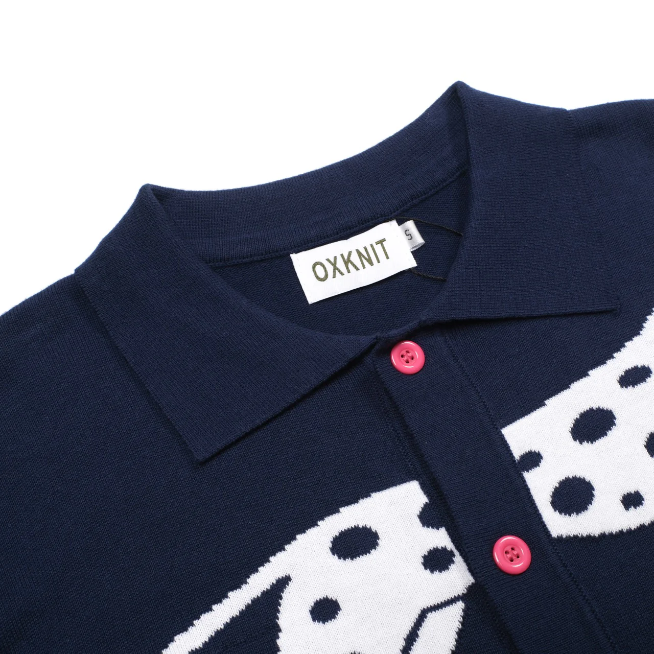 Men's dark blue dachshon vintage casual knit cardigan - Image 4