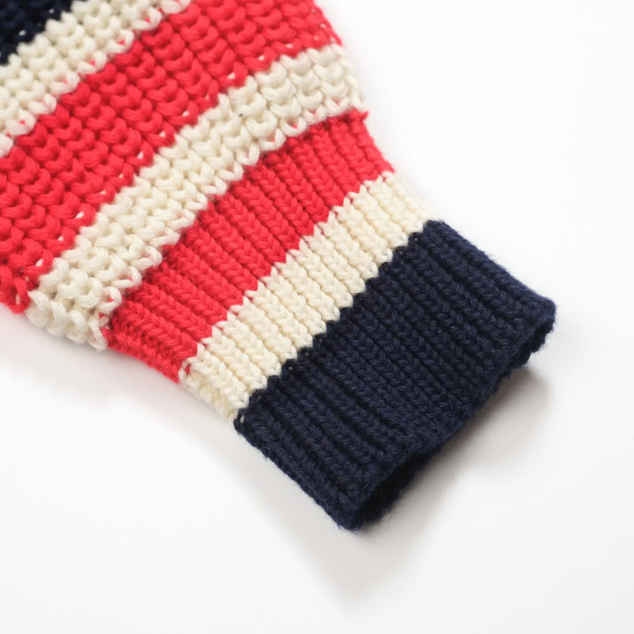 Men's dark blue retro V-neck knitwear - Image 8