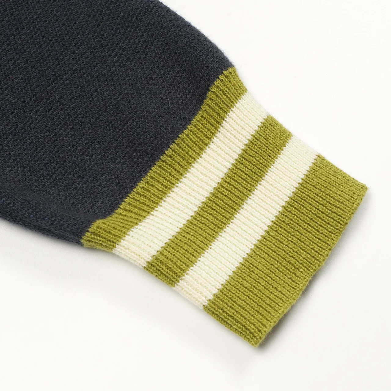 Men's Green Classic Vintage Striped Art Jacquard Knitted Cardigan - Image 7