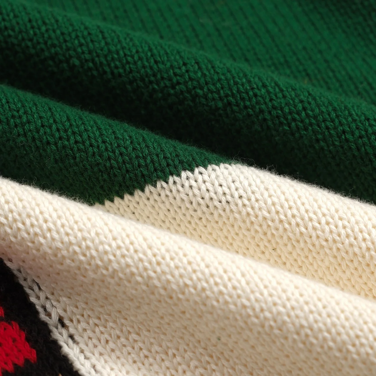 Men's green dog jacquard vintage knitwear - Image 10