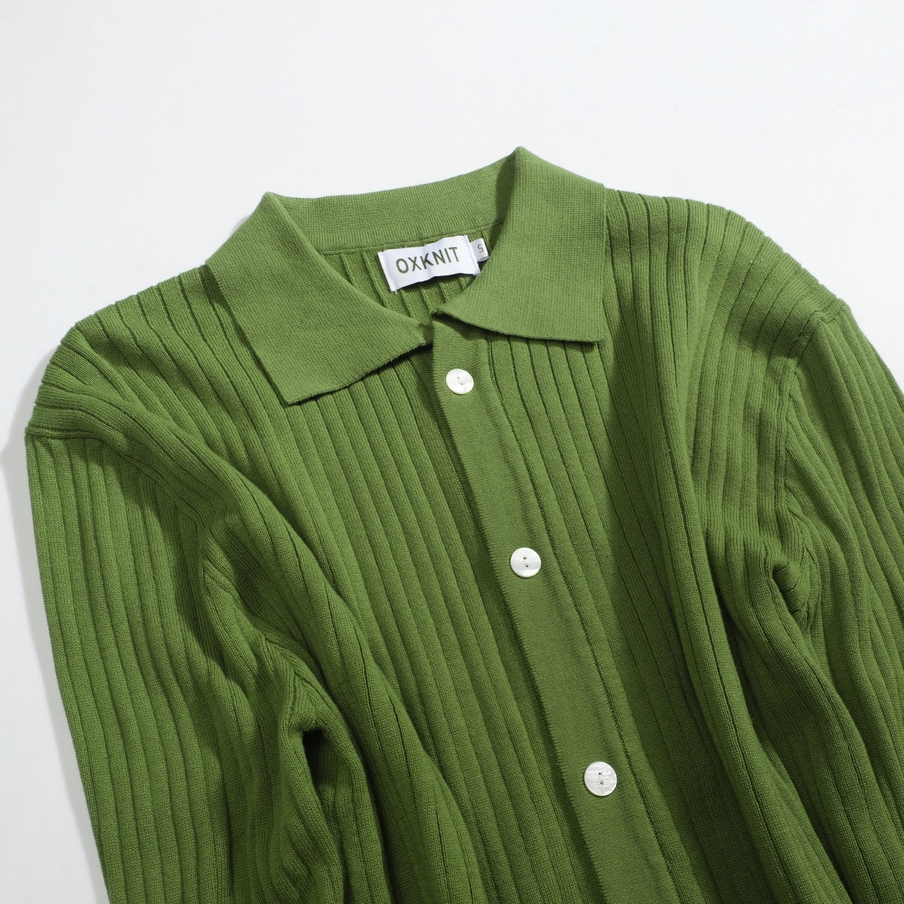 Men's green pit bar vintage knitted cardigan - Image 9
