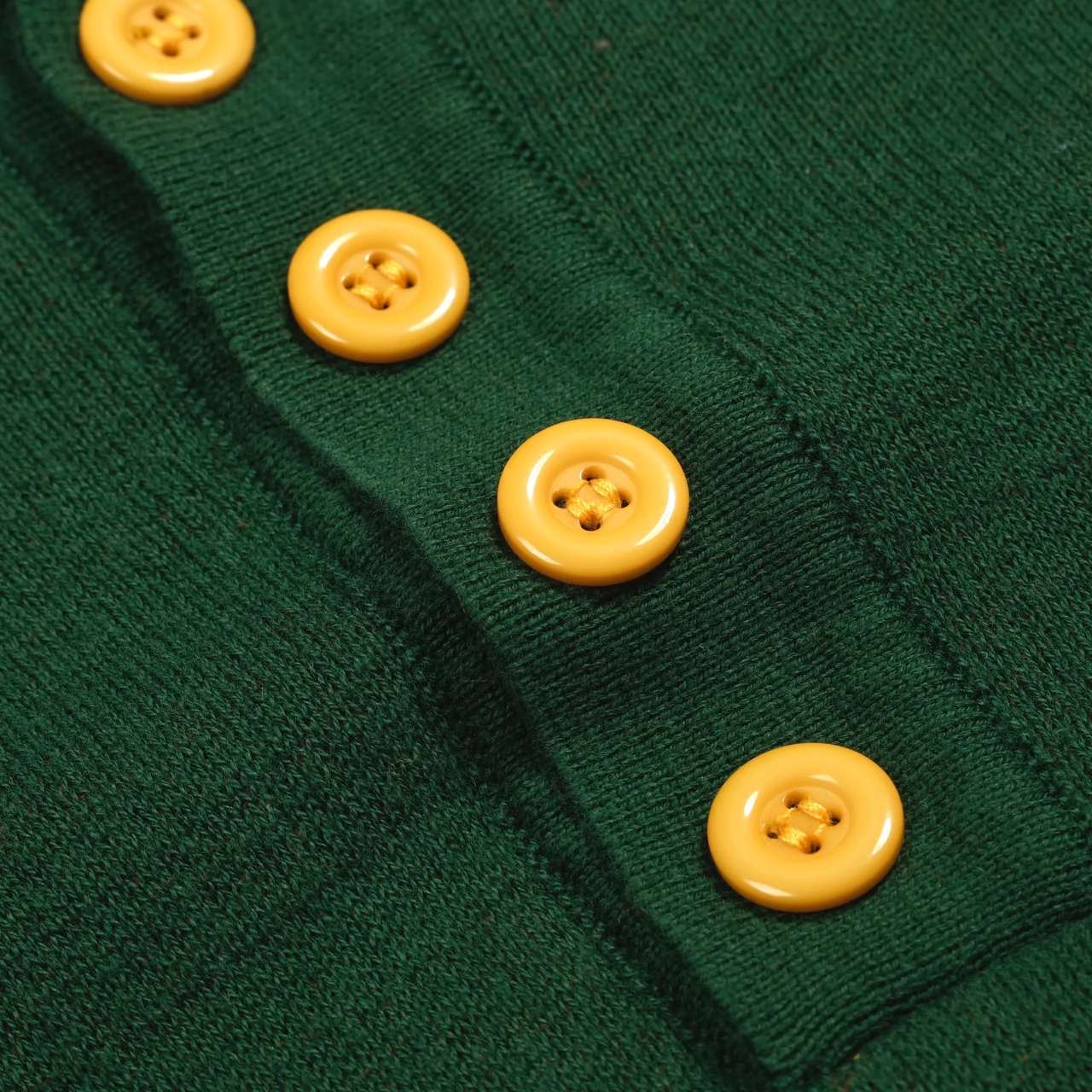 Men's green tiger Jacquard vintage knit polo shirt - Image 4