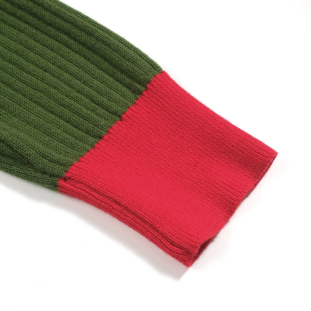 Men's green vertical pit bar vintage knitted polo shirt - Image 6