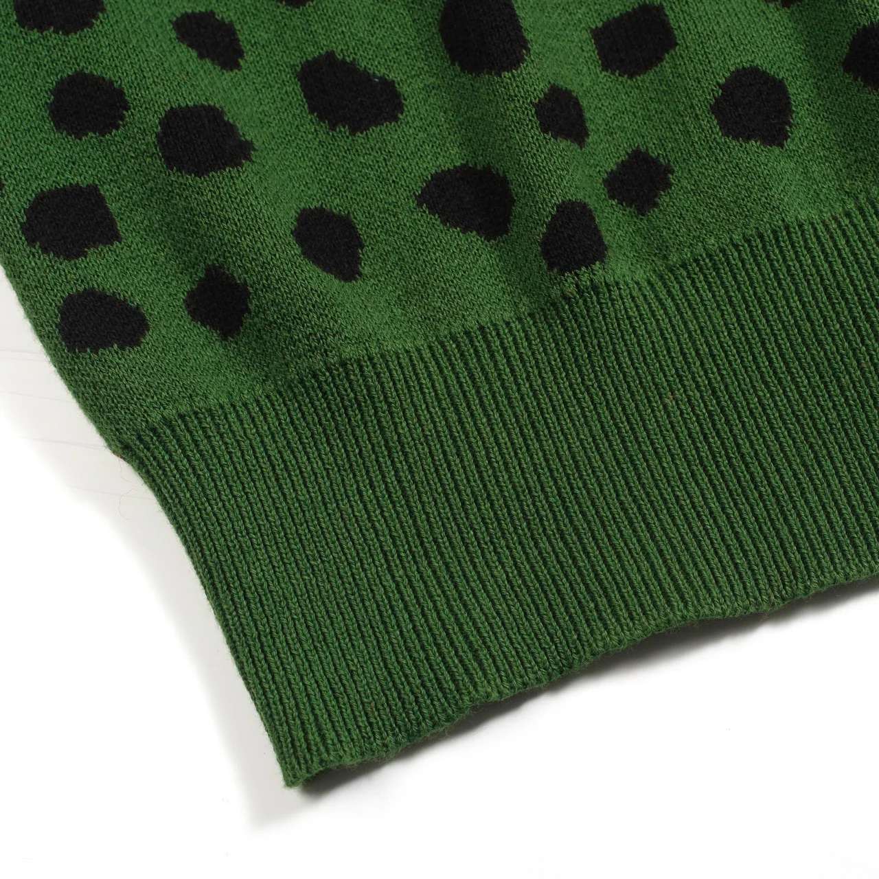Men's green vintage leopard print jacquard knitwear - Image 6