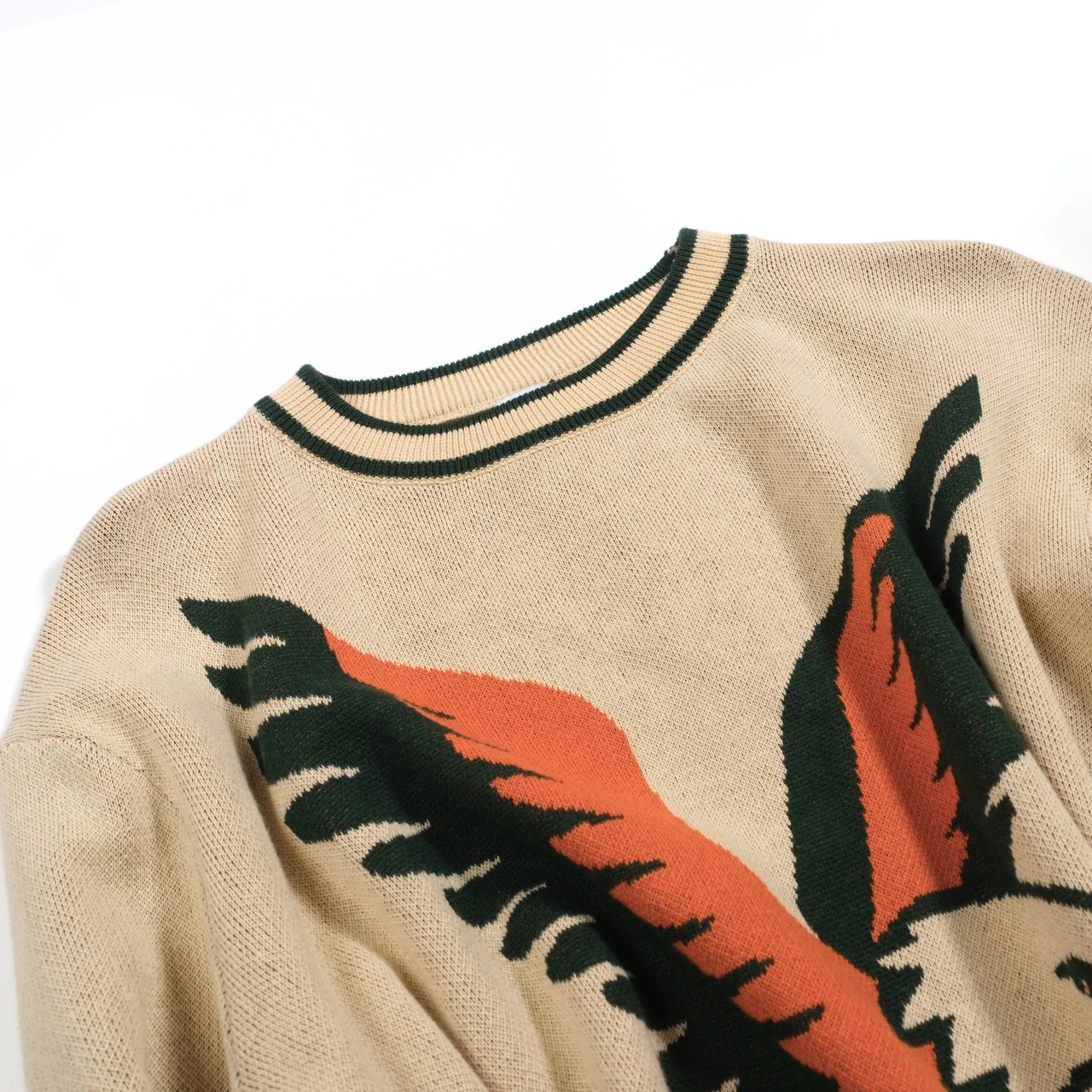 Men's khaki Eagle vintage jacquard knitwear - Image 8