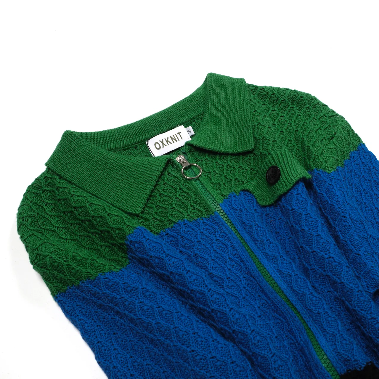 Men's multi-color trendy street jacquard cardigan - Image 9