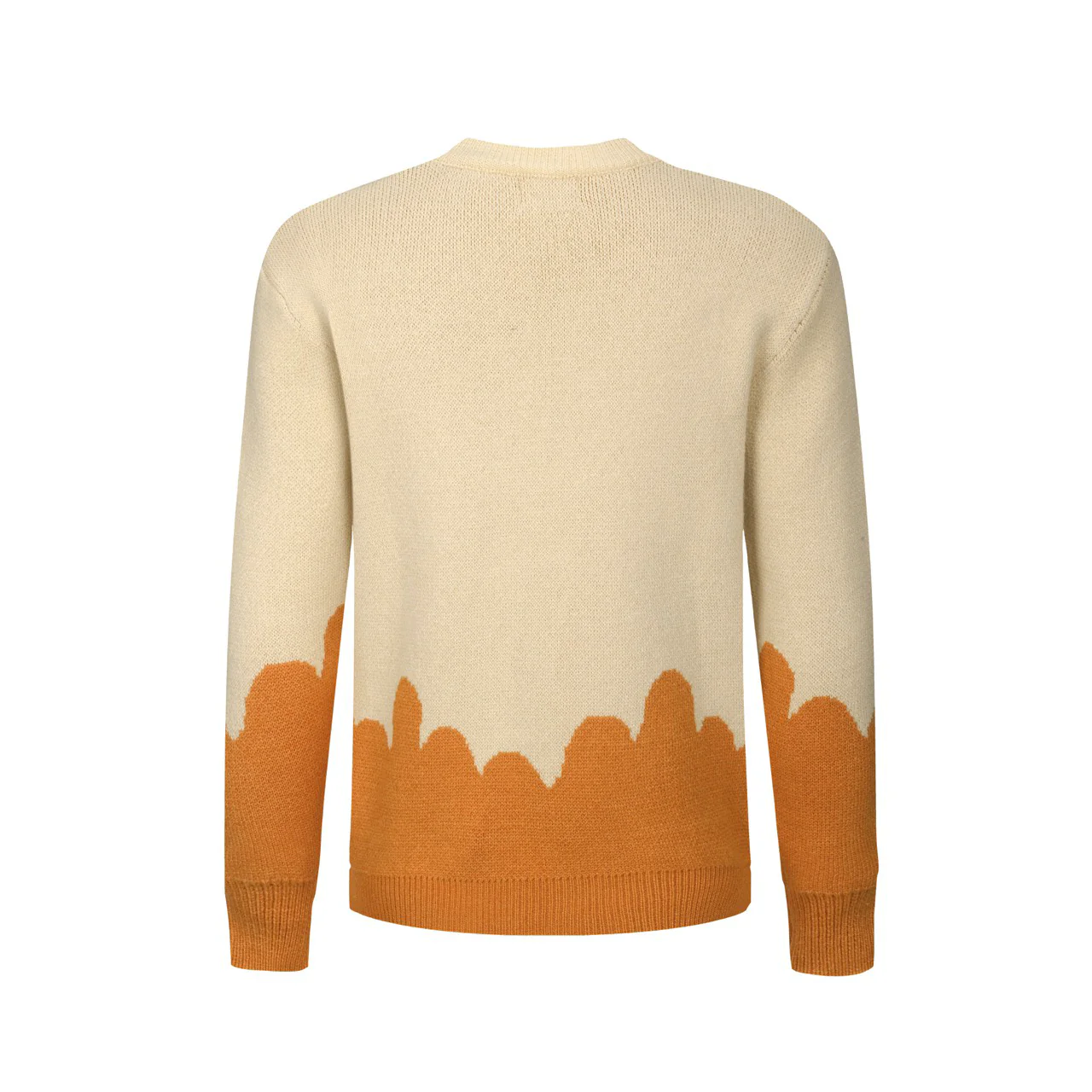 Men's orange duck jacquard vintage sweater - Image 9