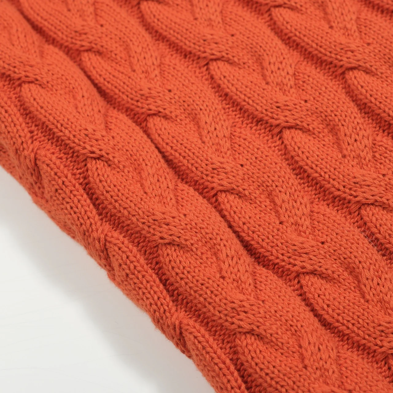Men's orange twist vintage knitted polo shirt - Image 9