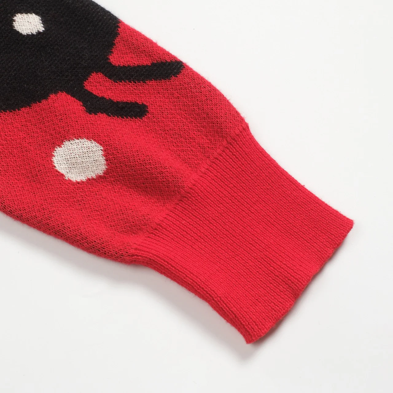 Men's red Bird vintage jacquard cardigan - Image 7
