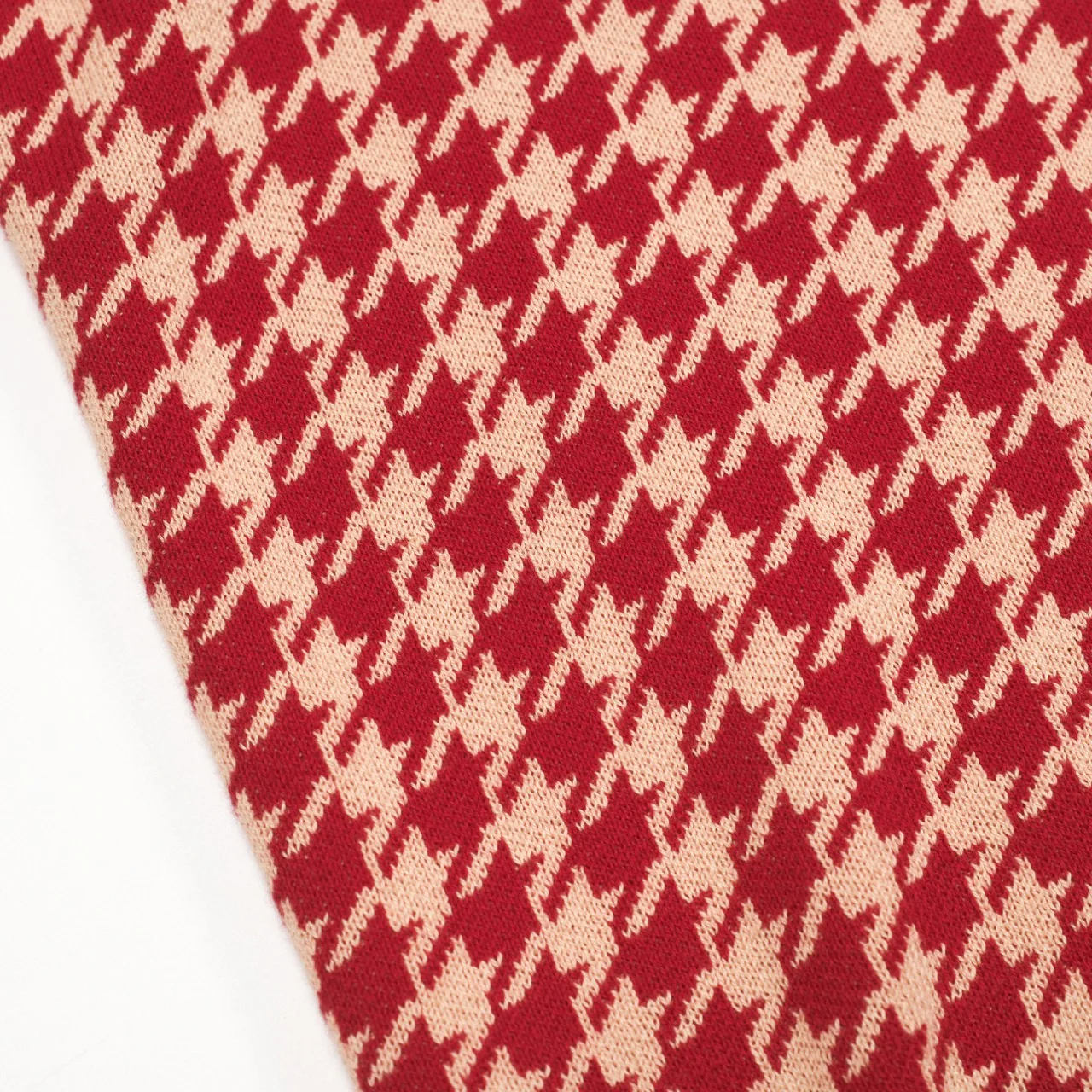 Men's Red Classic Vintage Fashion Jacquard Knitted Cardigan - Image 6