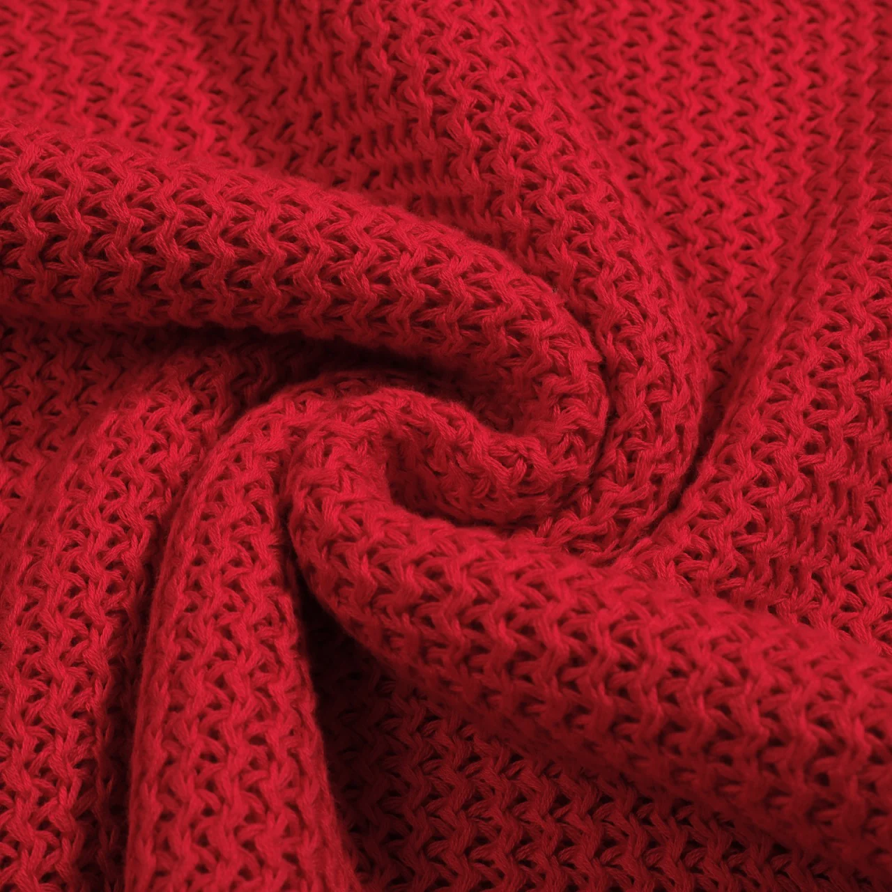 Men's red retro casual V-neck knitted polo shirt - Image 9