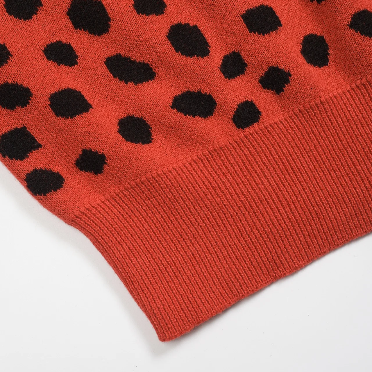 Men's red vintage leopard print jacquard knitwear - Image 6