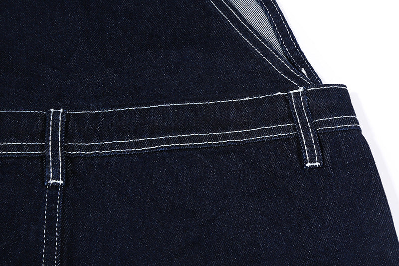 Men's Retro Casual Striped Denim Jumpsuit - Image 10